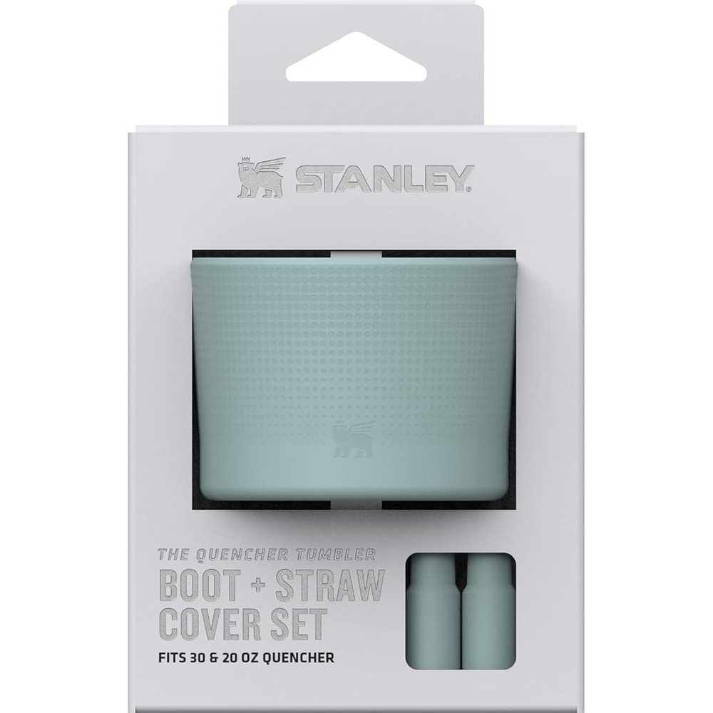 Stanley Quencher Tumbler Boot And Straw Cover Set 40 Oz Seafoam NEW - Picture 1 of 3